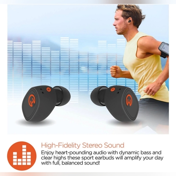 HyperGear Sport True Wireless Bluetooth Earbuds with Noise-Cancelling Microphone - Picture 4 of 11